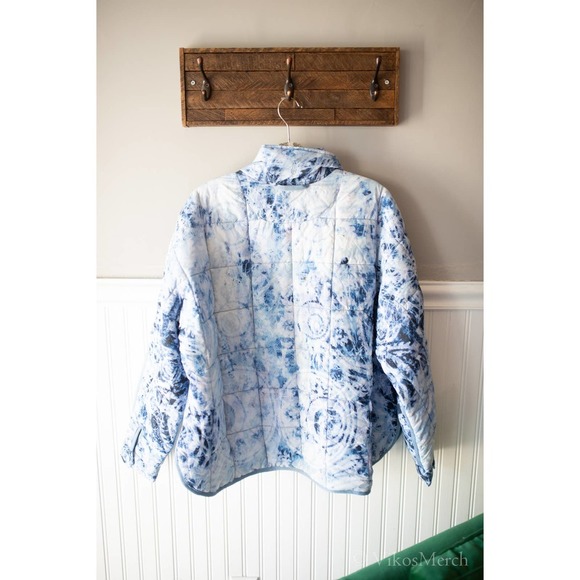 Free People Movement Pippa Packable Puffer Jacket Large Printed Batik Tie Dye - Picture 5 of 6